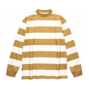 Sweatshirt Taikan Striped L/S Crew Tan-M