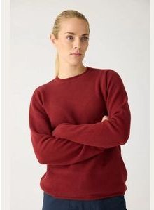 Knowledge Cotton Apparel - Trui - Fired Brick - Micro Bubble Crew Neck Knit