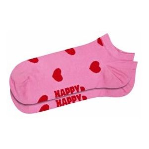 Happy Socks Unisex Hearts Low Pink-Schoenmaat 36 - 40