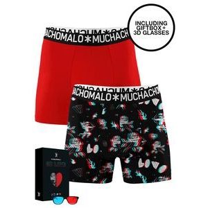 Boxershort Muchachomalo Men 3D Print Print/Red (2-pack)-XXL