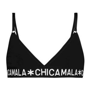 Sport BH Chicamala Girls Triangle Top Solid Black-Maat 158 / 164
