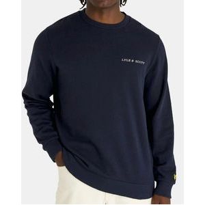 Crewneck Lyle & Scott Men Embroidered Dark Navy-S