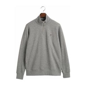 Trui GANT Men Shield Half Zip Sweat Grey Melange-XXXXL