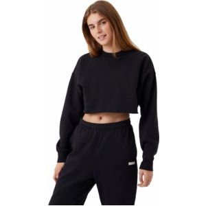 Trui Björn Borg Women Studio Oversized Cropped Crew Black Beauty-XL