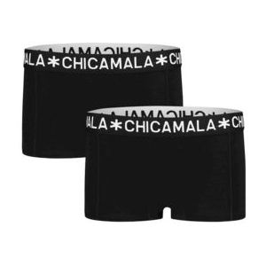 Boxershort Chicamala Girls Solid Black Black (2-Delig)-Maat 110 / 116