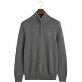 Trui GANT Men Cotton Half Zip Dark Grey Melange-XL