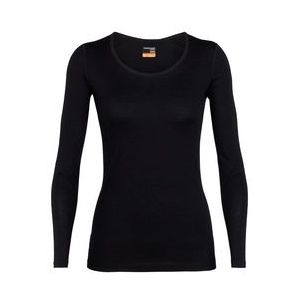 Ondershirt Icebreaker Womens 200 Oasis LS Scoop Black-XS