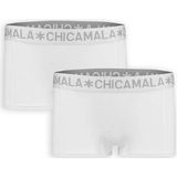 Boxershort Chicamala Girls Solid White White (2-Delig)-Maat 146 / 152