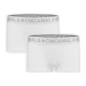 Boxershort Chicamala Girls Solid White White (2-Delig)-Maat 176