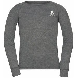 Ondershirt Odlo Kids BL Top Crew Neck LS Active Warm Eco Kid Odlo Steel Grey Melange-Maat 128