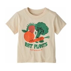 T-Shirt Patagonia Baby Graphic Farm Snacks Undyed Natural-3 - 6 maanden
