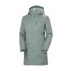 Jas Helly Hansen Women Long Belfast Winter Jacket Grey Cactus-XS