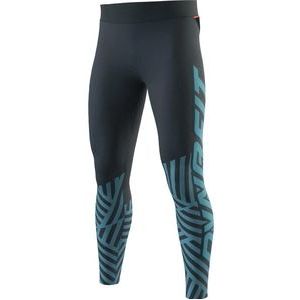 Hardloopbroek Dynafit Men Trail Graphic Tights Blueberry Razzle Dazzle-XXL