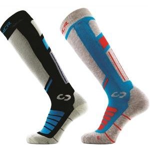 Skisok Sinner Unisex Pro Socks II Double Pack Sea Blue/Black-Schoenmaat 39 - 41