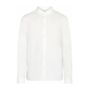 Blouse KnowledgeCotton Apparel Men Harald Small Owl Oxford Bright White-L