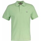 GANT - Poloshirt - Katoen - Korte Mouwen - Zijsplitten - Geborduurd Logo