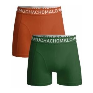 Boxershort Muchachomalo Boys Solid Green Orange ( 2-Pack )-Maat 146 / 152