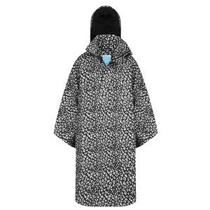 Poncho Happy Rainy Days Bike Cape Bernice Cheetah Black Off White