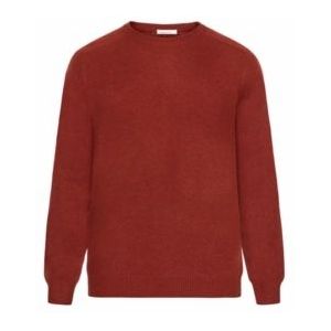 Knowledge Cotton Apparel - Trui - Fired Brick - 100% Lamswol