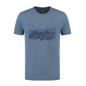 T-Shirt Blue Loop Men Denimcel Waves Indigo-S