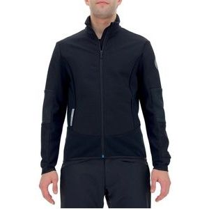 Ski Jas UYN Men Venture Softshell Full Zip Black Black Turquoise-S