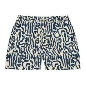 OAS - Men Marbling-M - Zwembroek - Blauw en Wit - Sneldrogend Polyester