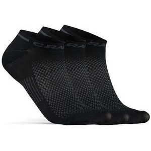 Sok Craft Unisex Core Dry Shaftless Sock 3-Pack Black-Schoenmaat 34 - 36