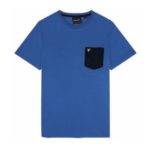 T-Shirt Lyle & Scott Men Contrast Pocket T-Shirt Spring Blue/Jet Black-S