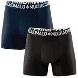 Boxershort Muchachomalo Men Solid Cotton Black (2-Delig)-M