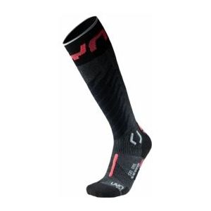 Skisok UYN Women One Merino Anthracite/Pink-Schoenmaat 37 - 38