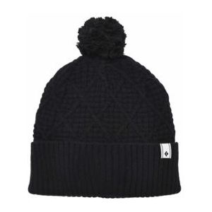 Muts Black Diamond Cable Cuff Pom Beanie Black