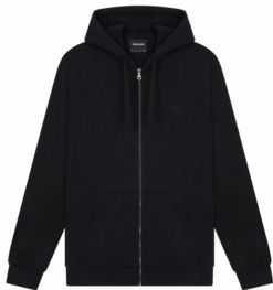 Hoodie Lyle & Scott Men Zip Through Jet Black-M