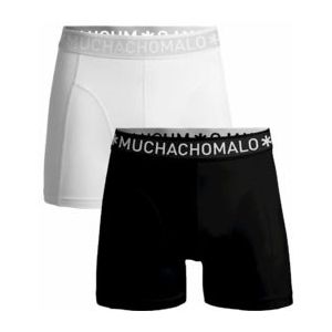 Boxershort Muchachomalo Boys Solid Black White ( 2-Pack )-Maat 176