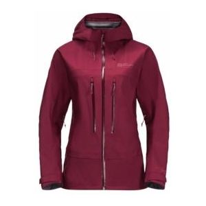 Jack Wolfskin - Kammweg 3L - Jas - Rood - Polyester - Winddicht - Waterdicht - Ademend