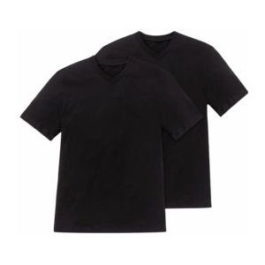 T-Shirt Schiesser Men 008151 Black (set van 2)-XXXL