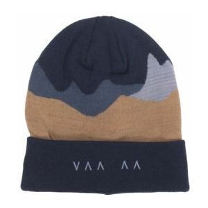 Muts Bergans Unisex Vaagaa Fine Knit Wool Beanie Navy Blue/Warm Sand