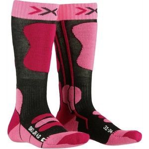 Skisok X-Socks Junior Ski 4.0 Anthracite Pink-Schoenmaat 27 - 30