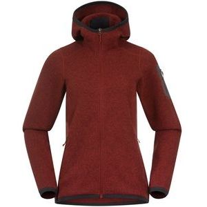 Trui Bergans Women Kamphaug Knitted Hoodie Chianti Red-XS