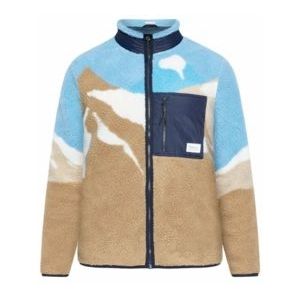 Vest Knowledge Cotton Apparel Unisex Loose Mountain Teddy Jacket Blue-L