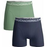 Boxershort Muchachomalo Men Solid Grey Green ( 2-Pack )-XL