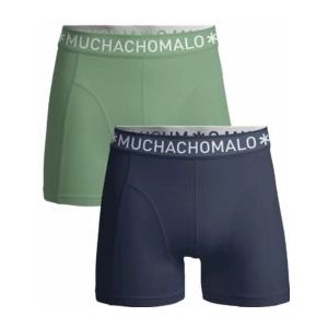 Boxershort Muchachomalo Men Solid Grey Green ( 2-Pack )-M
