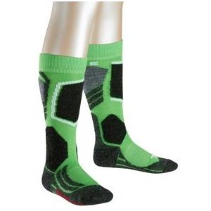 Skisokken Falke Kids SK2 Vivid Green-Schoenmaat 35 - 38