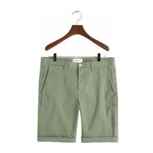 Korte broek GANT Men Slim Sunfaded Shorts Kalamata Green-Maat 33