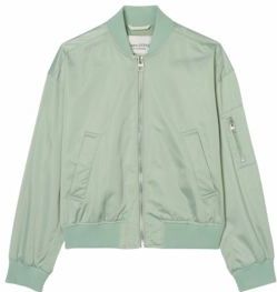 Blazer - Dusty Mint - Lange Mouwen - Staande Kraag - Ritssluiting