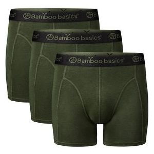Boxershort Bamboo Basics Men Rico Army Green (3-Delig)-S