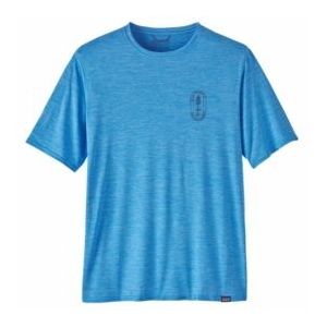 T Shirt Patagonia Men Cap Cool Daily Graphic Shirt - Lands Clean Climb Bloom: Vessel Blue X/Dye-M