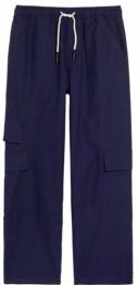 Broek OAS Men Navy Cargo Linen-S