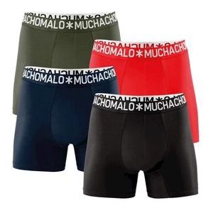 Boxershort Muchachomalo Men Cotton Solid Dark Blue Red 