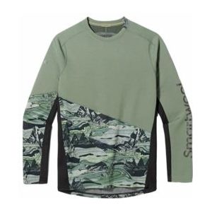 Fietsshirt Smartwool Men Mountain Bike Long Sleeve Jersey Sage Marble Giants Print-M