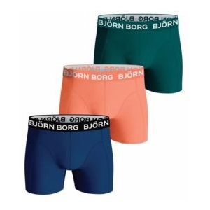 Boxershort Björn Borg Junior Core Boxer Green/Orange/Blue (3-pack)-Maat 170